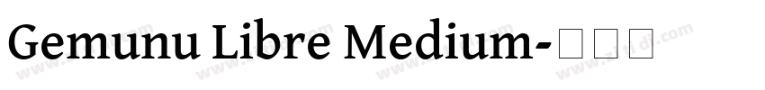 Gemunu Libre Medium字体转换